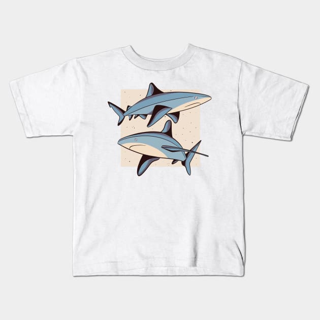 Sharks Kids T-Shirt by fernandaschallen